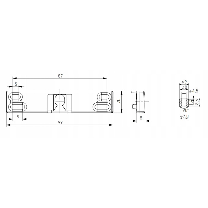UCHWYT POCHWYT ZATRZASK BALKONOWY DELUXE GRAFIT RAL7016
