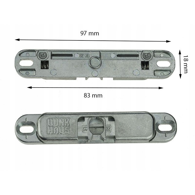 Uchwyt pochwyt zatrzask drzwi balkonowych WINKHAUS ALUMINIOWY RAL8019