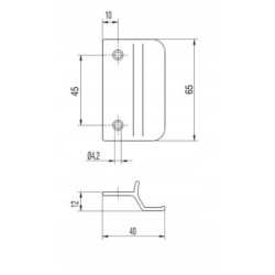Uchwyt pochwyt zatrzask drzwi balkonowych WINKHAUS ALUMINIOWY RAL8019