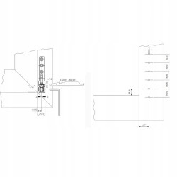 Zawias dolny ramy AUBI EB005