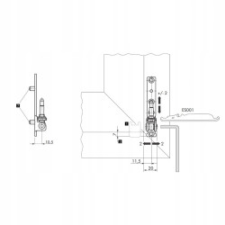 Zawias dolny ramy AUBI EB336