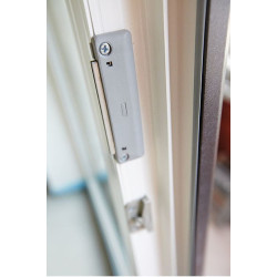 ROTO ZATRZASK magnetyczny do drzwi JEDNOSKRZYDŁOWYCH uchwyt DeLuxe RAL9005