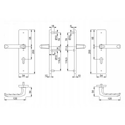 KLAMKO KLAMKA HOPPE London srebrna F1 11322212210